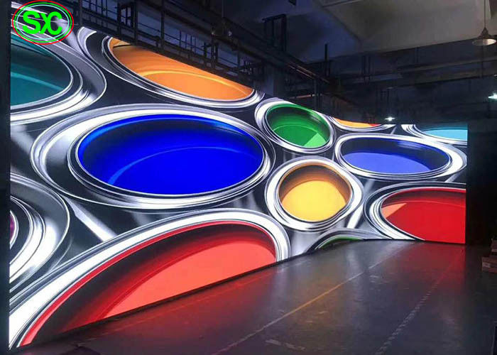 P4 van de Gebogen Video LEIDENE van de Muur Binnen Volledige Kleur het Volledige de Kleuren LEIDENE Vertoningshuur Scherm