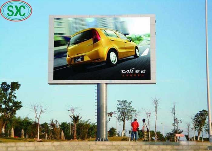 Eenvoudige pilaar Full Color LED Display P10 LED Verhuur Screen Billboard 3 jaar garantie
