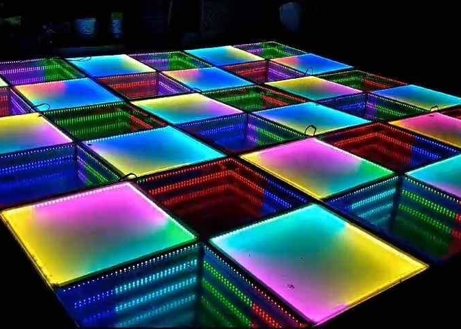P3.91 Indoor Full Color LED Lighting Dansvloer 250*250mm LED-module 65410 punten/vierkante meter