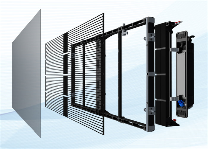 Rijmethode Rijmethode SMD2121 Transparante LED-videomuur voor retail-displays P3.91-7.82 1000 uur Gemiddeld geen storing