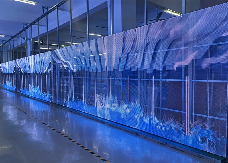IP43 waterdicht doorzichtig LED-scherm met aluminium kastmateriaal en gemiddeld geen storing van 1000 uur