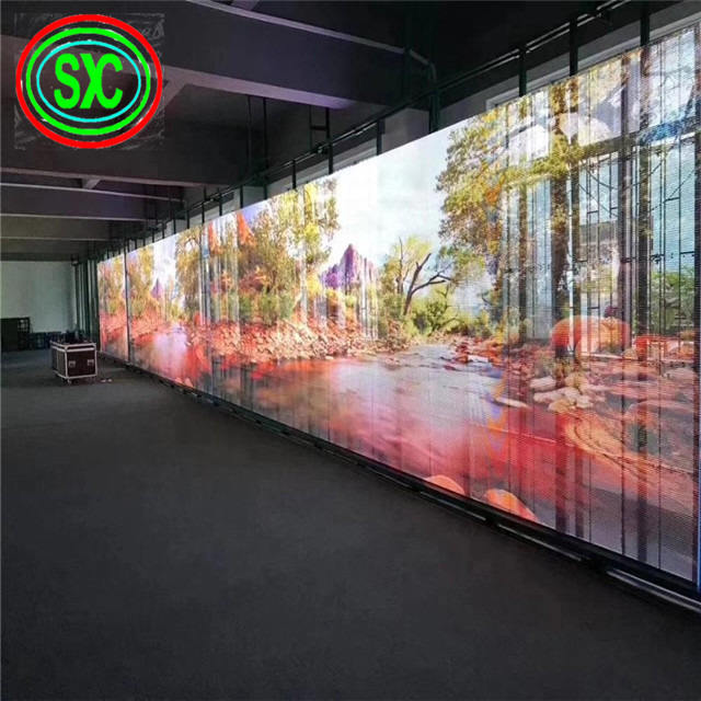 6.2 kg gewicht van het kastje Transparante LED-scherm met SMD2121 Led-type en rijmethode
