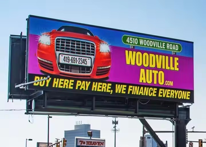 P8 LED Billboard, High Definition Outdoor Full Color LED energiebesparende billboards
