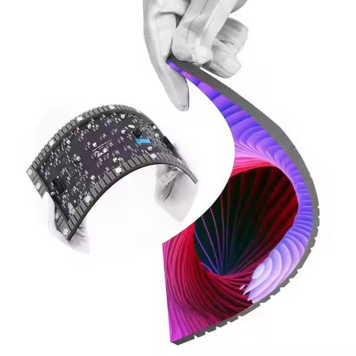 P4 4mm Flexibel LED-video-schermgordijn Volkleuren-schermmmodule