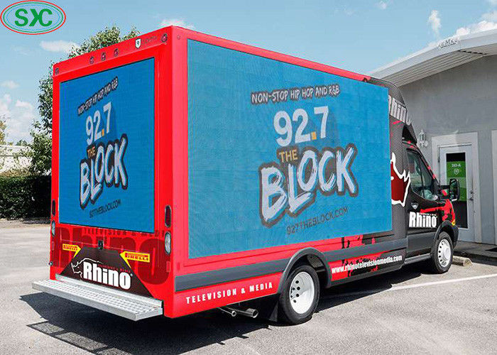 60 Hz beeldsnelheid Mobile Truck LED-scherm voor computersynchrone besturing en installatie op vrachtwagens