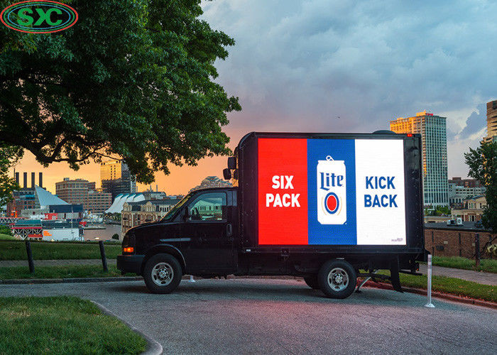 Outdoor Advertising Mobile Truck LED Display met ijzeren of aluminium kast en computer synchrone besturingsmodus
