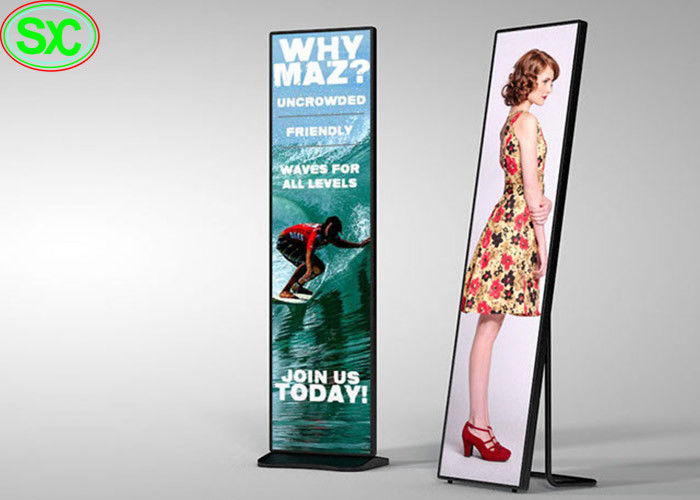 Hoge helderheid LED Full Color Poster Display P2.5 Indoor Floor Stand Reclame