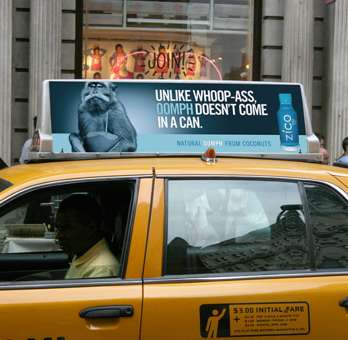 Outdoor Full Color P5 Led Display Auto dak advertentie borden Double Side Taxi Top