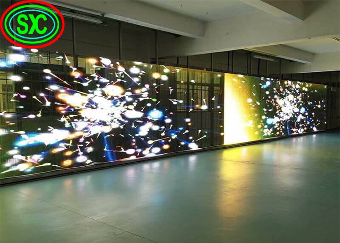 Full Color HD Flexibel 4000 cd/m2 Transparent Led Panel transparant led scherm