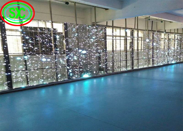 Advertentiepaneel Epistar Chip Transparent Led Curtain Scherm transparant led scherm transparant glas led display