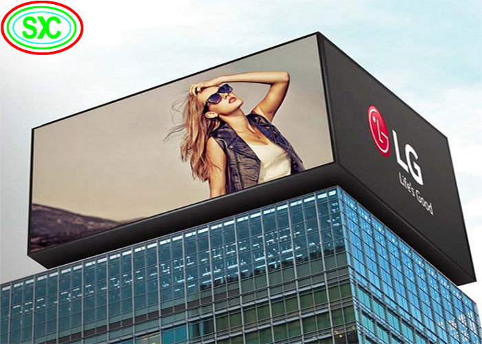 Buiten waterdicht P10 Full Color LED Display Scherm Reclamebord Met Kolom