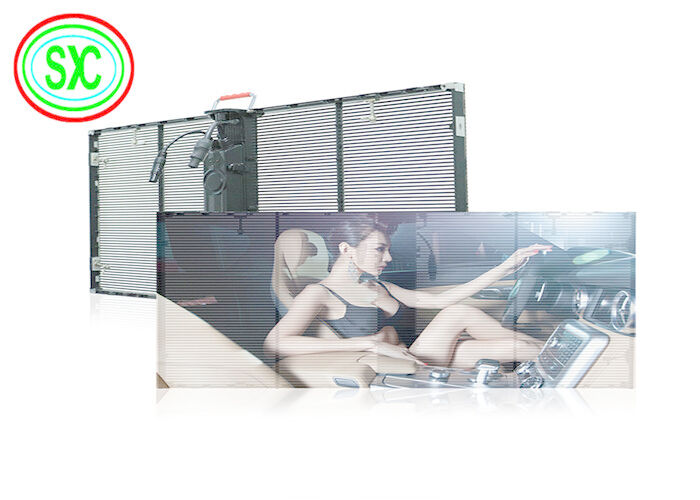 HD Full Color Video Advertising Led-scherm G3.91-7.82 Indoor Window Glass Transparant Led-display