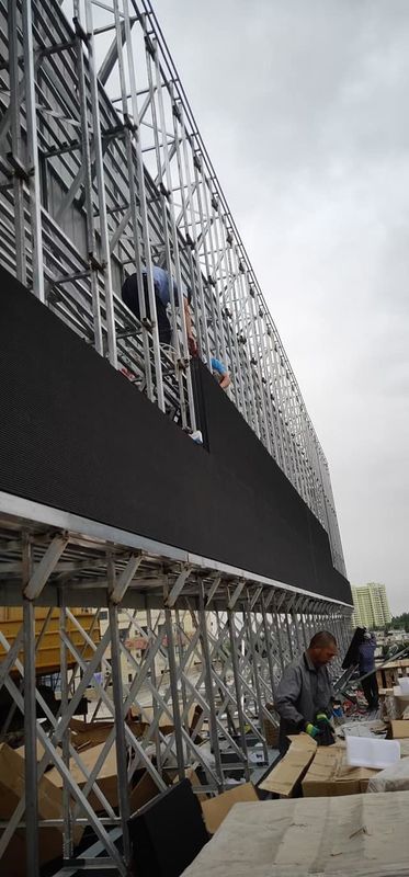 P10 ip65 maken het achter van de het schermvertoning van het de dienst open kabinet p10 openlucht volledige kleur geleide geleide paneel 320* 160mm voor adverti waterdicht