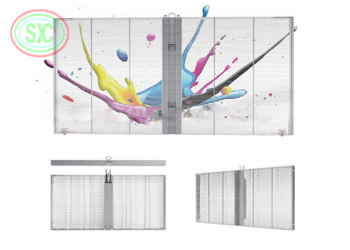 Aluminiumkastenmateriaal Transparent LED-scherm G7.82-7.82 voor prestaties