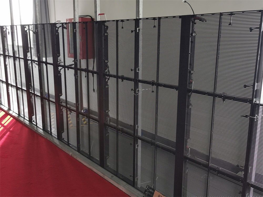 Winkelcentrum Mode Volle kleur P3.91-7.82 Doorzichtig LED-scherm Glas gordijnmuur