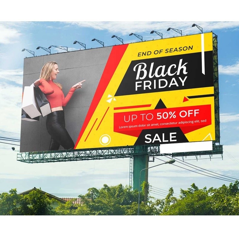 P2 Indoor Full Color LED Billboard Die-Cast Aluminium Billboard Plain Steel Cabinet 128 X 64 Matrix