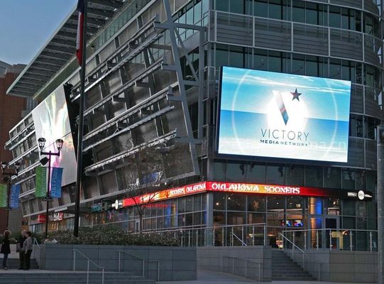 Openlucht leidde de status van twee vaste polen vertoning p10 SMD 3535 1/4 aftasten programmeerbaar geleid teken