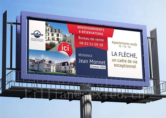 120° / 60° Bekijkhoek LED-bord met 3840Hz vernieuwingsfrequentie voor waterdichte buitenreclame