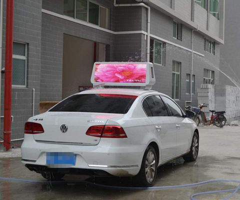 Goede prijs P6.67 outdoor taxi dak led display Helderheid 1800mcd 3G WIFI RGB gegoten aluminium led auto achterruit digitaal display online