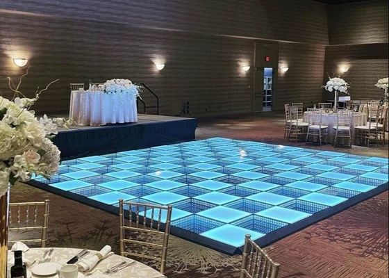 Goede prijs P4.81 LED-dansvloer Huwelijk Dansvloer voor evenementen Magneet 3D LED volkleurige panelen online