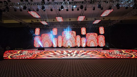Goede prijs Verhuur evenementen Indoor P3.91 led display front service podium achtergrond video muur voor binnen of buiten, 3840hz verfris, 500x500 kast online