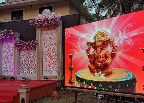 P3.91 Buitenshuis Full Color LED Die-Casting Aluminium Screen 62500 punten/vierkante meter