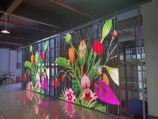 Goede prijs 6,2 kg Gewicht van de kast Transparant LED-videoscherm LED Transparant Scherm Ideaal voor Reclame in de Detailhandel en Commerciële Displays Online