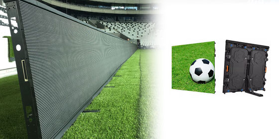 10000 pixels/m2 Resolutie Stadium LED-display gemaakt van koudgewalst staal en SMD3535