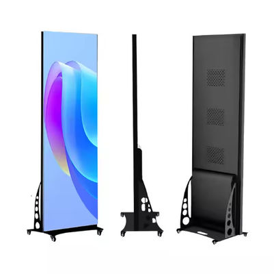 Goede prijs Draagbare Led Video Wand P1.25 P1.5 P1.86 P2 P2.5 Met Wielen Poster Reclame LED Indoor Led Poster Scherm Led Digitaal Display online