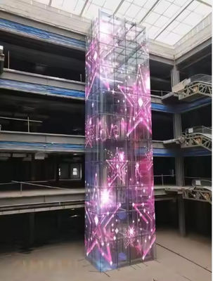 Krijg het beste transparante LED-scherm met SMD2121 aandrijfmethode en 0,2 KG/PC module gewicht