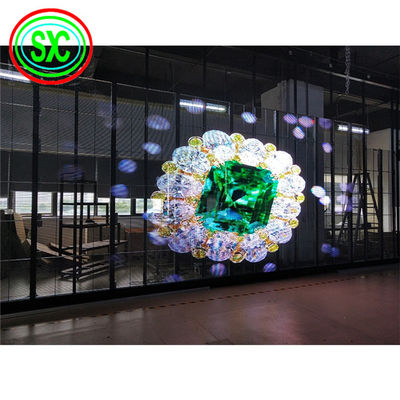 Goede prijs Lichtgewicht doorzichtig LED-scherm met aluminiumkastmateriaal en 0.2 kg/pc modulegewicht online