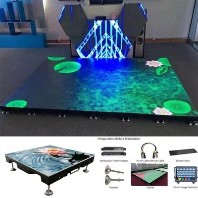 3840hz/s vernieuwingsfrequentie en RGB 3IN1 besturing voor Sparkling Light Dance Floor