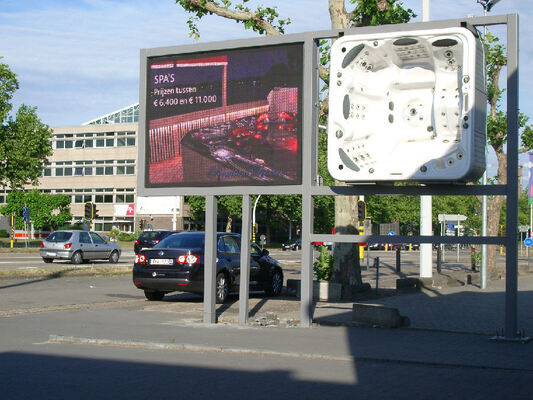 Hoogwaardige P5 960X960mm Reclame Vaste installatie Waterdichte LED videomuur, ondersteunt gebogen hoek ontwerp,3840hz