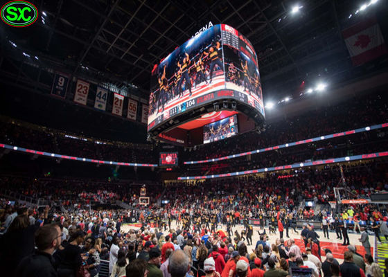 De vierkante LEIDENE Perimeter Adverterende Raad, de geleide vertoning van P5 Stadion voor Levend toont