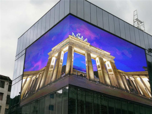 Goede prijs Buiten P10 led-scherm videowall smd full color hangend LED groot display reclamebord voor groot plein Online