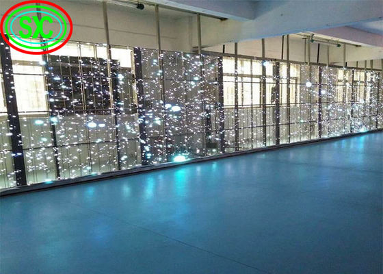 Goede prijs Advertentiepaneel Epistar Chip Transparent Led Curtain Scherm transparant led scherm transparant glas led display online
