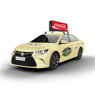 Goede prijs P5 Full Color Double-sided Car Taxi Roof LED Display IP65 waterdicht online