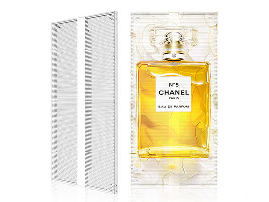 SMD P3.91 1000*500mm Transparent Led Display Screen gemonteerd op een glazen venster voor winkelwinkels