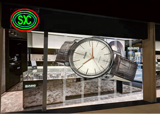 Indoor Shopping Mall Lift Juwelierswinkel Reclame P3.91 Transparent LED-scherm