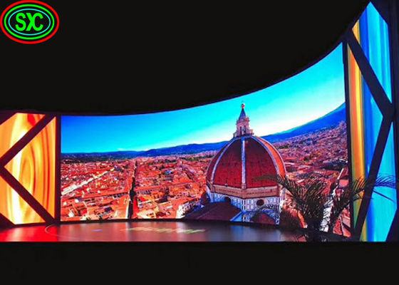 Goede prijs 1000nits SMD2121 P3.91 Indoor Curved Led Display For Stage volkleurig indoor led display online