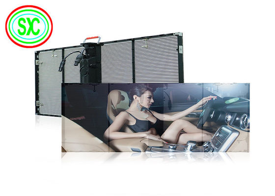 Goede prijs HD Full Color Video Advertising Led-scherm G3.91-7.82 Indoor Window Glass Transparant Led-display online