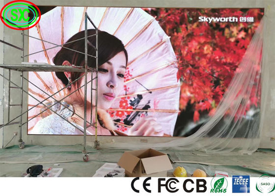 Goede prijs RS485 P2 P3 P4 SMD2121 Reclame LED Video Wall IECEE full color led display screen led video wall online