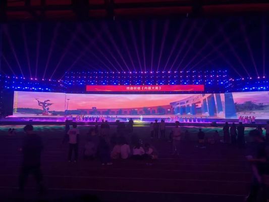 Goede prijs De openlucht LEIDENE van het de Kleurenstadium van HD Volledige Schermen 500x500mm P4.81-leddisplay huur, 1920hz-Novamerk leidden lamp, helderheid 5500 online
