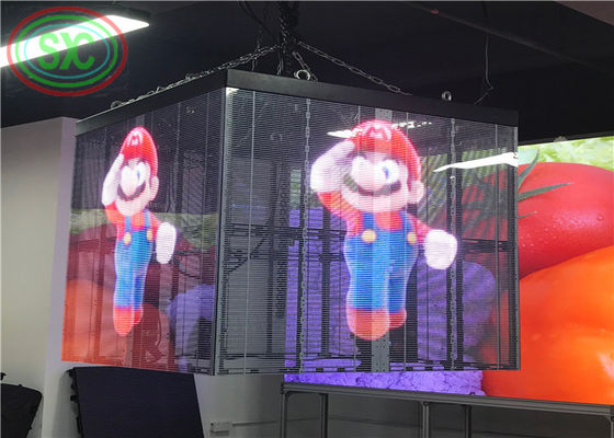 1R1G1B Transparent LED drapery display IP43 62500 Dots/Sqm 3 jaar garantie