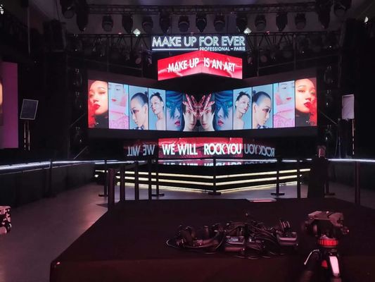 HD effect Scherm P3.91 van de Huur het Binnen Geleide Videomuur voor Tentoonstellingsoverleg, 500x500mm, novasysteem, 1920hz-vernieuwingsfrequentie