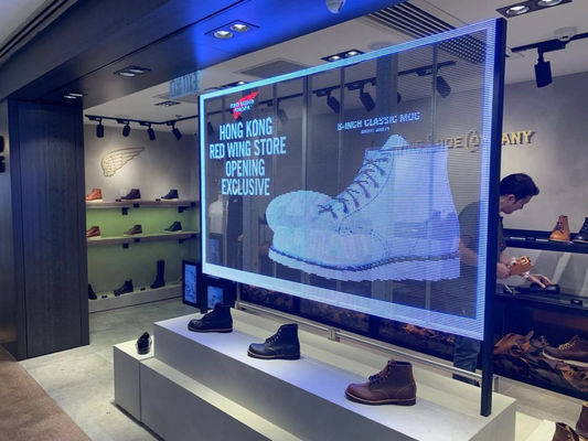 Goede prijs Hoge helderheid doorzichtig LED-paneel, Full Color Signage SMD2121 led transparant display online