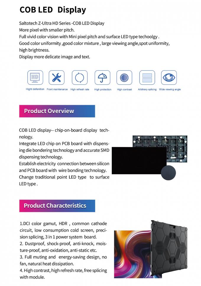 Nova Star Control System 600*337.5mm Gietgegooid Aluminium LED-scherm met kleine afstand voor reclame P0.9 P1.25 P1.56 16 9 1