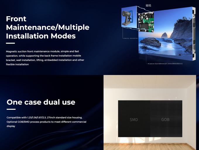 Nova Star Control System 600*337.5mm Gietgegooid Aluminium LED-scherm met kleine afstand voor reclame P0.9 P1.25 P1.56 16 9 5